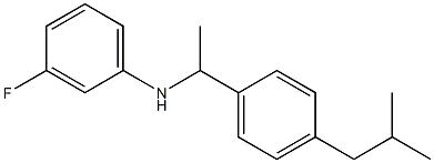 3-fluoro-N-{1-[4-(2-methylpropyl)phenyl]ethyl}aniline Struktur