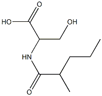 3-hydroxy-2-(2-methylpentanamido)propanoic acid Struktur