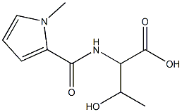 3-hydroxy-2-[(1-methyl-1H-pyrrol-2-yl)formamido]butanoic acid Struktur