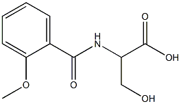 3-hydroxy-2-[(2-methoxybenzoyl)amino]propanoic acid Struktur