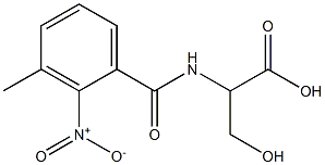 3-hydroxy-2-[(3-methyl-2-nitrophenyl)formamido]propanoic acid Struktur