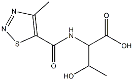 3-hydroxy-2-[(4-methyl-1,2,3-thiadiazol-5-yl)formamido]butanoic acid Struktur