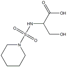 3-hydroxy-2-[(piperidine-1-sulfonyl)amino]propanoic acid Struktur