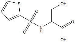 3-hydroxy-2-[(thien-2-ylsulfonyl)amino]propanoic acid Struktur