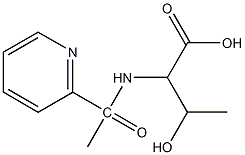 3-hydroxy-2-[1-(pyridin-2-yl)acetamido]butanoic acid Struktur