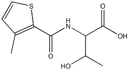 3-hydroxy-2-{[(3-methylthien-2-yl)carbonyl]amino}butanoic acid Struktur