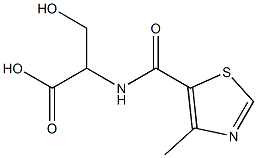 3-hydroxy-2-{[(4-methyl-1,3-thiazol-5-yl)carbonyl]amino}propanoic acid Struktur