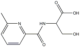 3-hydroxy-2-{[(6-methylpyridin-2-yl)carbonyl]amino}propanoic acid Struktur