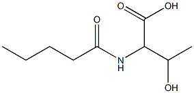 3-hydroxy-2-pentanamidobutanoic acid Struktur