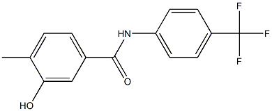 3-hydroxy-4-methyl-N-[4-(trifluoromethyl)phenyl]benzamide Struktur