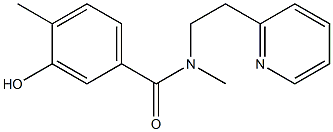 3-hydroxy-N,4-dimethyl-N-[2-(pyridin-2-yl)ethyl]benzamide Struktur