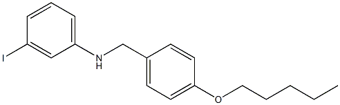 3-iodo-N-{[4-(pentyloxy)phenyl]methyl}aniline Struktur