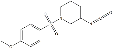 3-isocyanato-1-[(4-methoxybenzene)sulfonyl]piperidine Struktur