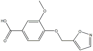 3-methoxy-4-(1,2-oxazol-5-ylmethoxy)benzoic acid Struktur