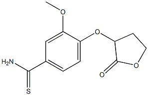 3-methoxy-4-[(2-oxooxolan-3-yl)oxy]benzene-1-carbothioamide Struktur