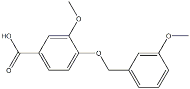 3-methoxy-4-[(3-methoxyphenyl)methoxy]benzoic acid Struktur