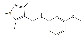 3-methoxy-N-[(1,3,5-trimethyl-1H-pyrazol-4-yl)methyl]aniline Struktur