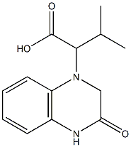 3-methyl-2-(3-oxo-1,2,3,4-tetrahydroquinoxalin-1-yl)butanoic acid Struktur