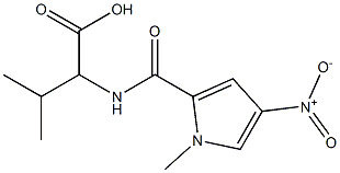 3-methyl-2-[(1-methyl-4-nitro-1H-pyrrol-2-yl)formamido]butanoic acid Struktur