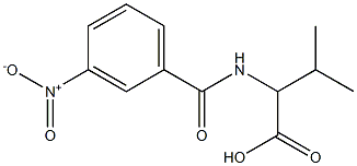 3-methyl-2-[(3-nitrobenzoyl)amino]butanoic acid Struktur