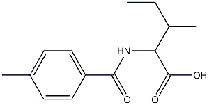 3-methyl-2-[(4-methylbenzoyl)amino]pentanoic acid Struktur