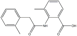 3-methyl-2-[2-(2-methylphenyl)acetamido]benzoic acid Struktur