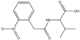 3-methyl-2-{[(2-nitrophenyl)acetyl]amino}butanoic acid Struktur