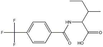 3-methyl-2-{[4-(trifluoromethyl)phenyl]formamido}pentanoic acid Struktur