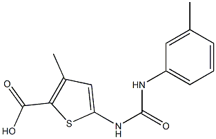 3-methyl-5-({[(3-methylphenyl)amino]carbonyl}amino)thiophene-2-carboxylic acid Struktur