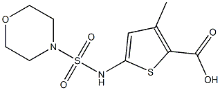 3-methyl-5-[(morpholine-4-sulfonyl)amino]thiophene-2-carboxylic acid Struktur