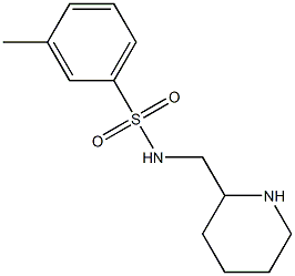 3-methyl-N-(piperidin-2-ylmethyl)benzene-1-sulfonamide Struktur