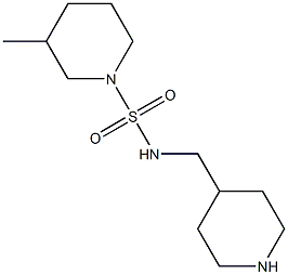 3-methyl-N-(piperidin-4-ylmethyl)piperidine-1-sulfonamide Struktur