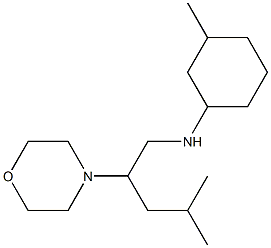 3-methyl-N-[4-methyl-2-(morpholin-4-yl)pentyl]cyclohexan-1-amine Struktur