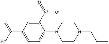 3-nitro-4-(4-propylpiperazin-1-yl)benzoic acid Struktur