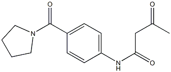 3-oxo-N-[4-(pyrrolidin-1-ylcarbonyl)phenyl]butanamide Struktur