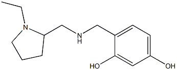 4-({[(1-ethylpyrrolidin-2-yl)methyl]amino}methyl)benzene-1,3-diol Struktur