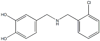 4-({[(2-chlorophenyl)methyl]amino}methyl)benzene-1,2-diol Struktur