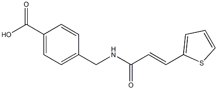 4-({[(2E)-3-thien-2-ylprop-2-enoyl]amino}methyl)benzoic acid Struktur