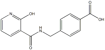 4-({[(2-hydroxypyridin-3-yl)carbonyl]amino}methyl)benzoic acid Struktur