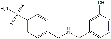 4-({[(3-hydroxyphenyl)methyl]amino}methyl)benzene-1-sulfonamide Struktur