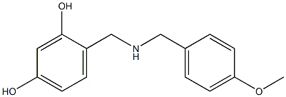 4-({[(4-methoxyphenyl)methyl]amino}methyl)benzene-1,3-diol Struktur