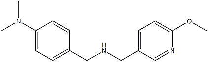 4-({[(6-methoxypyridin-3-yl)methyl]amino}methyl)-N,N-dimethylaniline Struktur