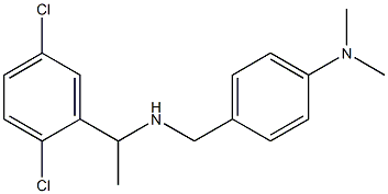 4-({[1-(2,5-dichlorophenyl)ethyl]amino}methyl)-N,N-dimethylaniline Struktur