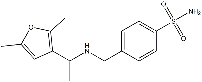 4-({[1-(2,5-dimethylfuran-3-yl)ethyl]amino}methyl)benzene-1-sulfonamide Struktur