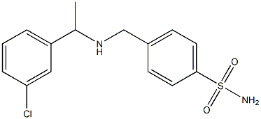 4-({[1-(3-chlorophenyl)ethyl]amino}methyl)benzene-1-sulfonamide Struktur