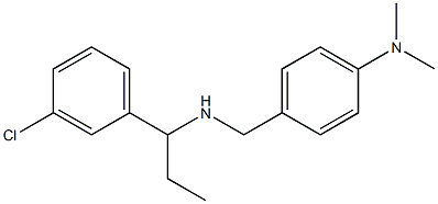 4-({[1-(3-chlorophenyl)propyl]amino}methyl)-N,N-dimethylaniline Struktur