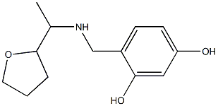 4-({[1-(oxolan-2-yl)ethyl]amino}methyl)benzene-1,3-diol Struktur