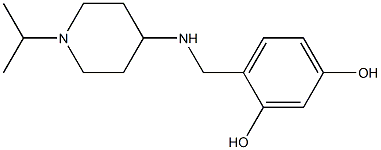 4-({[1-(propan-2-yl)piperidin-4-yl]amino}methyl)benzene-1,3-diol Struktur