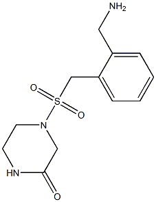 4-({[2-(aminomethyl)phenyl]methane}sulfonyl)piperazin-2-one Struktur