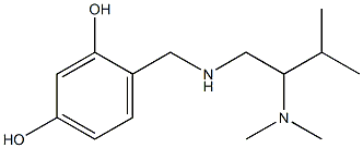 4-({[2-(dimethylamino)-3-methylbutyl]amino}methyl)benzene-1,3-diol Struktur